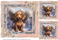 3 Christmas angel pup card fronts/toppers 9