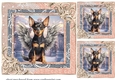 3 Christmas angel pup card fronts/toppers 10