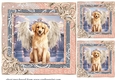 3 Christmas angel pup card fronts/toppers 12