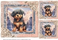 3 Christmas angel pup card fronts/toppers 17