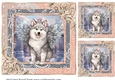 3 Christmas angel pup card fronts/toppers 18