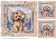 3 Christmas angel pup card fronts/toppers 19