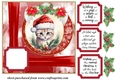 Christmas kitty card front N3