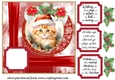 Christmas kitty card front N5