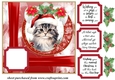 Christmas kitty card front N7
