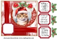 Christmas kitty card front N8