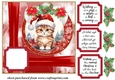 Christmas kitty card front N10