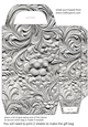 Silver metal embossed gift bag 2
