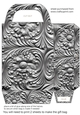 Silver metal embossed gift bag 10