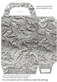 Silver metal embossed gift bag 11