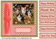 Cats in flowers card front 9