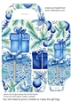 Blue Christmas themed gift bag 6
