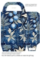 Blue Christmas themed gift bag 12
