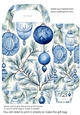 Blue Christmas themed gift bag 13