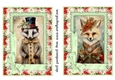 2 5x7 Christmas animal card fronts/toppers 1