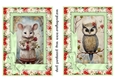 2 5x7 Christmas animal card fronts/toppers 3