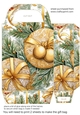 Gold Christmas themed gift bag 3