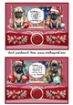 2 Red 5x7 Christmas pups card fronts B