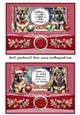 2 Red 5x7 Christmas pups card fronts C