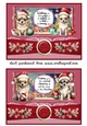 2 Red 5x7 Christmas pups card fronts D