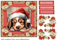 Sleeping Christmas pup card front 1