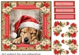Sleeping Christmas pup card front 2