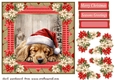 Sleeping Christmas pup card front 5