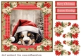 Sleeping Christmas pup card front 7