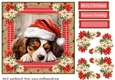 Sleeping Christmas pup card front 9