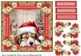 Sleeping Christmas pup card front 10