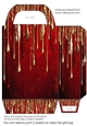 Red and gold Christmas drip gift bag 1