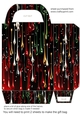 Red and gold Christmas drip gift bag 2