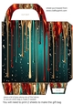 Red and gold Christmas drip gift bag 3