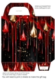 Red and gold Christmas drip gift bag 4
