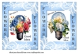 2 5x7(aprox) Flowers always a good idea card fronts 2