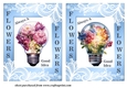 2 5x7(aprox) Flowers always a good idea card fronts 5