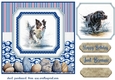 Running in the water dog card front 2