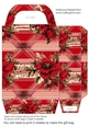 Red floral plaid gift bag 3