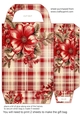 Red floral plaid gift bag 4