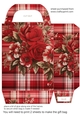 Red floral plaid gift bag 5