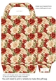 Red and cream rose gift bag 2