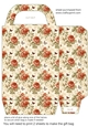 Red and cream rose gift bag 6