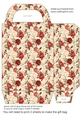 Red and cream rose gift bag 7
