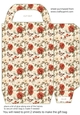 Red and cream rose gift bag 8