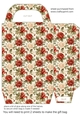 Red and cream rose gift bag 10