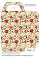 Red and cream rose gift bag 11