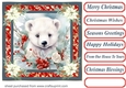 Christmas animals card front 12