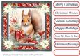 Christmas animals card front 14
