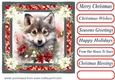Christmas animals card front 15