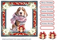 Wrapped up for Christmas pup card front 14